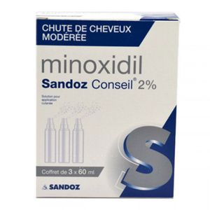 Haarwuchsmittel, Conseil, Minoxidil 2%, inkl. Spray, 3x 60ml