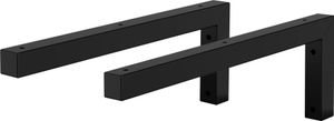 ML-Design Sada 2 nástěnných držáků ve tvaru L pro umyvadlo, 400x150 mm, černá, z oceli, Designový držák na umyvadlo, nástěnný držák na umyvadlo, držák na podpěru police, držák na polici ML-Design Sada 2 nástěnných držáků ve tvaru L pro umyvadlo, 400x150 mm, černá, z oceli, Designový držák na umyvadlo, nástěnný držák na umyvadlo, držák na podpěru police, držák na polici