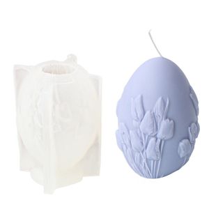 3D Ostereier Silikonform, Ostern Blume Eier Kerzenformen Seifenform Ei Silikon Backform Blume Ostereiform