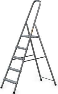 DRABEST, Stahlleiter, Leiter, haushaltsleiter, leiter 5 stufen, Klapptritt, Stahl, Universal,bis 125 kg DRABEST, Stahlleiter, Leiter, haushaltsleiter, leiter 5 stufen, Klapptritt, Stahl, Universal,bis 125 kg