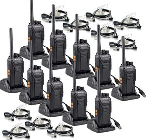Retevis RT27 Funkgeräte mit Headset, PMR446 Walkie Talkie mit USB Ladeschale, 16 Kanäle CTCSS/DCS, DCS-Verschlüsselung, VOX, Funkgeräte für  Sicherheitsdienst, Schule, Baustelle, Supermarkt（10er）