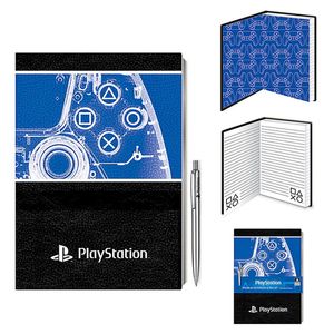 Playstation - Notizbuch und Stift "X-Ray Dualsense", Steuergerät Set PM4838 (Einheitsgröße) (Schwarz/Blau/Weiß)