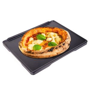 SILBERTHAL Pizzastein für Gasgrill & Backofen – Beschichtet – Rechteckig 30×38 cm – Steinplatte aus - Akzeptabel