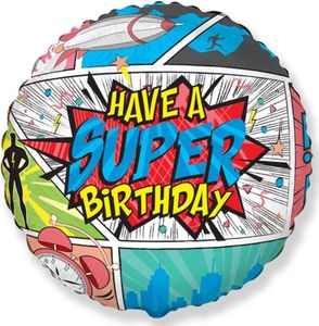 Balon foliowy Super Birthday 48cm