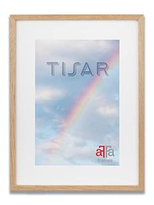 aFFa frames, Tisar, Bilderrahmen aus Holz, Rechteckig, mit Acrylglasfront, Hellbraun, 50x70 cm