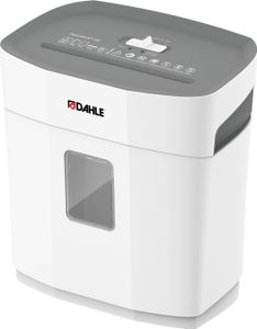 DAHLE PaperSAFE 120 Aktenvernichter mit Partikelschnitt P-4, 5 x 18 mm, bis 8 Blatt, lichtgrau