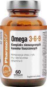 OMEGA 3 - 6 - 9 Komplex aus ungesättigten Fettsäuren 60 PHARMOVIT Kapseln