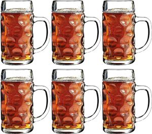 Stölzle Lausitz hrnček na pivo ISAR / sada 6 hrnčekov na pivo 0,5 l/pevný hrnček na pivo/poháre na pivo 0,5 l zo sodno-vápenatého skla/hrnček na pivo 0,5 l možno umývať v umývačke riadu