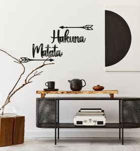 Wall Art Wand Deko Hakuna Matata Pfeil, Material:Acryl schwarz glänzend, Wall Art Größe:Schrift 20cm