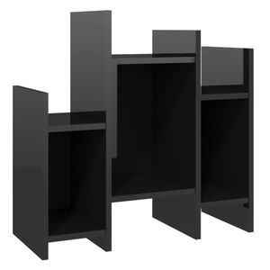 vidaXL Policová skříňka High Gloss Black 60x26x60 cm Dřevěný materiál