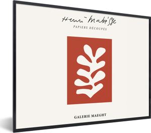 MuchoWow® Gerahmtes Poster Henri Matisse - Pflanzen - Kunst - Abstrakt - Vintage 80x60 cm - Poster mit Schwarzem Bilderrahmen Wandposter Rahmen Foto Bilder - Schwarzem - Mit Gestell