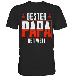 Bester Papa Vatertag Geschenk Vater T-Shirt – Black / S