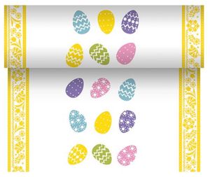 PAPSTAR Oster-Tischläufer "Coloured Eggs" (B)0,40 x (L)24 m