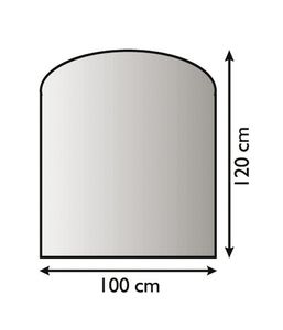 Funkenschutzplatte / Bodenplatte Lienbacher silber Segmentb. 100x120cm