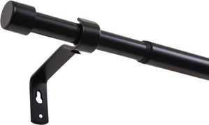 Gardinenstange ausziehbar 120 - 210 cm Vorhangstange Schwarz