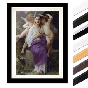 William-Adolphe Bouguereau - Das erwachende Herz, Farbe:Schwarz Glatt, Größe:40x60cm A2