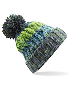 Beechfield Corkscrew Pom Pom Beanie