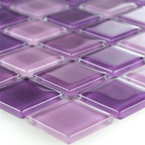 Muster von Glasmosaik Fliesen Lila Mix