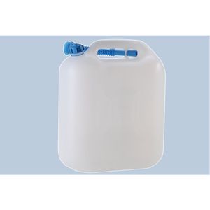 Wasserkanister ECO 22 L mir Rohr, HD-PE natur, mit blauem Zubehör VPE: 3