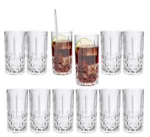 SET 12 x Longdrinkglas 375ml Glas Gläser-Set Cocktailgläser Spülmaschinenfest