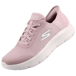 Skechers Go Walk Flex 124836-MVE Damen Slip On, Textil, Mauve (Altrosa) Sneaker, - Damenschuhe Slipper / Trotteur, Mehrfarbig