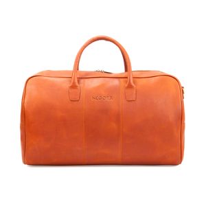 NEGOTIA Delta - Premium Leder Reisetasche - Weekender Tasche für Männer und Frauen - Wochenendtasche - Duffelbag - Sporttasche aus leder - Braun