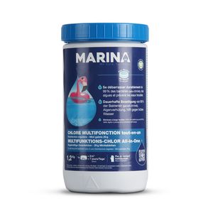 Marina Chlor Multitabs 20g - Pool Tabletten - Chlortabletten ( 1 x 1,2kg ) Multifunktion 5 in 1 - für Pools ab 2m³