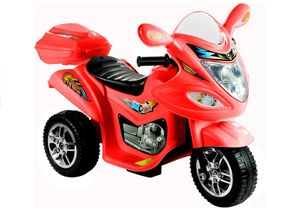 Lean Toys Elektro-Motorrad für Kinder LL1188, 6 Volt, 1 Sitz/e, Motor: 18W, Plastikräder mit Gummi -Rollband, Spannung: 6V