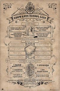 Plagát, Obraz - Harry Potter - Hogwarts School List