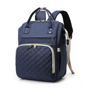 Přebalovací batoh, voděodolný velký přebalovací batoh s USB nabíjecím portem, popruhy na kočárek, 3 termokapsy na kojenecké lahve dětská taška unisex cestovní batoh taška na pleny pro maminku, tatínka, modrý