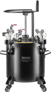 Tlaková nádrž VEVOR na stříkací barvu, tlaková nádrž o objemu 20 l, nastavitelný tlak 70 psi, nádoba na barvu s tlakovou nádrží, válečky a těsnicí hmota pro opravu netěsností,