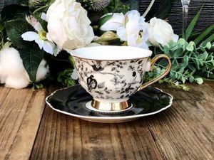 Premium Porzellan 12-teilig Kaffeeservice Kaffee Serice Tassen mit Untertassen Fincan Takimi Motiv Design Motiv 4
