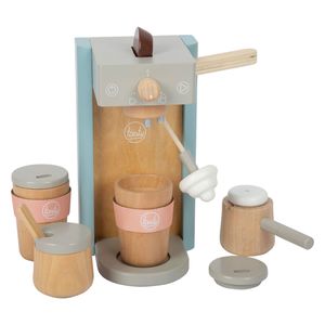 small foot Kaffeemaschinen-Set „tasty“, Rollenspielzeug für Kinder ab 3 Jahren, aus Holz, Spielküchenzubehör, Art. 12247