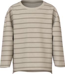 NAME IT Gestreiftes Langarmshirt Rundhals Pullover Tiefe Schultern Größe: 98