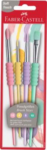 FABER-CASTELL Synthetikhaarpinsel-Set Pastell