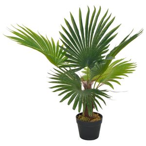 vidaXL Künstliche Pflanze Palme mit Topf Grün 70 cm