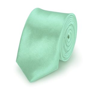 Krawatte Mint slim aus Polyester einfarbig uni schmale 5 cm
