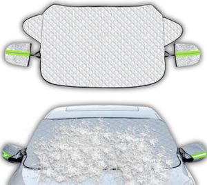 Schneeschutz Frontscheibenabdeckung für Auto- Eisschutz Autoscheibenabdeckung Winter, Frostschutzmatte Windschutzscheibe Windschutzscheibenabdeckung gegen Schnee