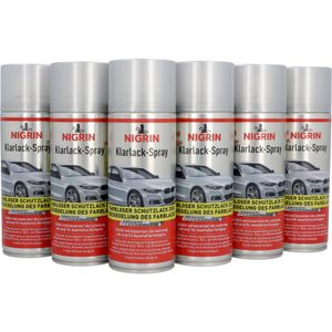 NIGRIN Klarlack-Spray, schützt die Lackierung 6x400ml