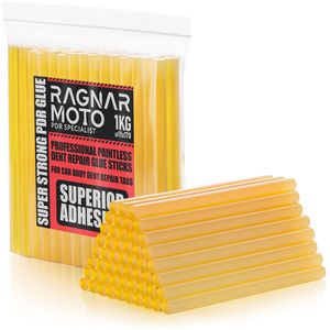 Klebesticks für Heißklebepistole - Ø 11 mm x 170 mm Standard Heißklebestifte für PDR, DIY, Reparaturen, 1 kg - ca. 60 Stück, Stark Heißkleber, Gelb