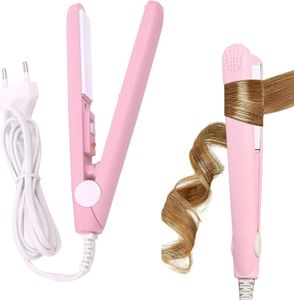 Mini-Haarglätter, Glätteisen, Reiseglätter, Mini-Lockenwickler, kleiner Lockenstab für Reisen Mini-Lockenstab mit doppeltem Verwendungszweck
