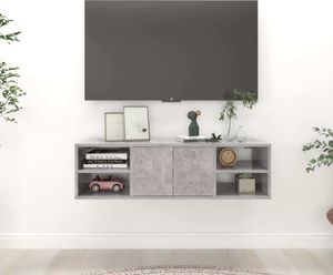 vidaXL Wandregal Betongrau 102x30x29 cm Holzwerkstoff