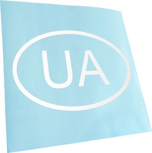 Kiwistar - Autoaufkleber - Ukraine UA Heckscheibe - Aufkleber für Auto Kfz Fahrrad, LKW, Truck Mofa
