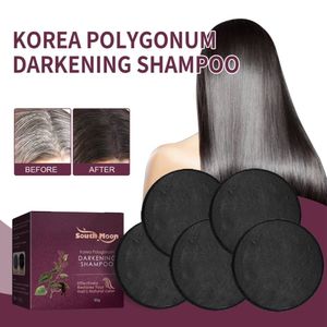 5 Stücke 80g Polygonum Multiflorum Shampoo-Seife, Haarseife, Natürliche Haarfarbe, Stärkt, Nährt die Haarwurzeln