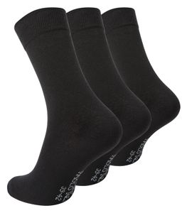 Paolo Renzo Business-Socken 3 Paar - Anzugssocken - Größe 39/42 - Schwarz
