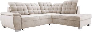 Ecksofa LOTTA In SALVADOR Stoff, Maße 258x212cm – Elegantes Design, Vielseitige Schlaffunktion Und Robuster Stauraum Für Ihr Wohnzimmer Anordnung auf der Rechten Seite Farbe: BEIGE