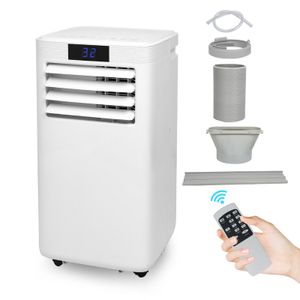 SWANEW Mobilní klimatizace Klimatizace 9000BTU 4 v 1 s výfukovou hadicí Odvlhčovač vzduchu Eco, funkce ventilátoru Odvlhčovač vzduchu, časovač, bílá