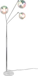 TRIO-Leuchten Stehleuchte PAXTON BHT 67x200x30 cm silber Stehlampe Leseleuchte