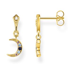 Thomas Sabo H2204-959-7 Ohrringe Damen Royalty Mond mit Steinen Vergoldet