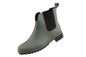 Rieker Damen Stiefelette Warmfutter Gummistiefel Stretcheinsätze matt P8260, Größe:41 EU, Farbe:Grün